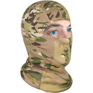 Achiou Ski  Women's Green Balaclava Face Cover Shiesty Motorcycle Snowboard Mask